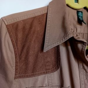 Ralph Lauren Tan Button Front Shirtdress